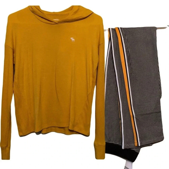 ABERCROMBIE KIDS SET EUC GIRLS SHIRT PANTS LEGGINGS HOODIE TOP BLACK SIZE 13 14 - Picture 2 of 10